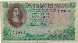 Banknoten, Südafrika / South Africa. 5 Pounds 11 November, 1948. Pick 95. II-III