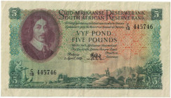 Banknoten, Südafrika / South Africa. 5 Pounds 1952. Pick 96a. II