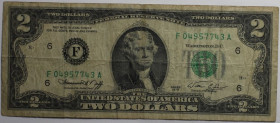 Banknoten, USA / Vereinigte Staaten von Amerika, Federal Reserve Bank Notes. 2 Dollars 1976. III