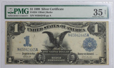 Banknoten, USA / Vereinigte Staaten von Amerika, Silver Certificates. 1 Dollar 1899. Fr. 234. PMG 35
