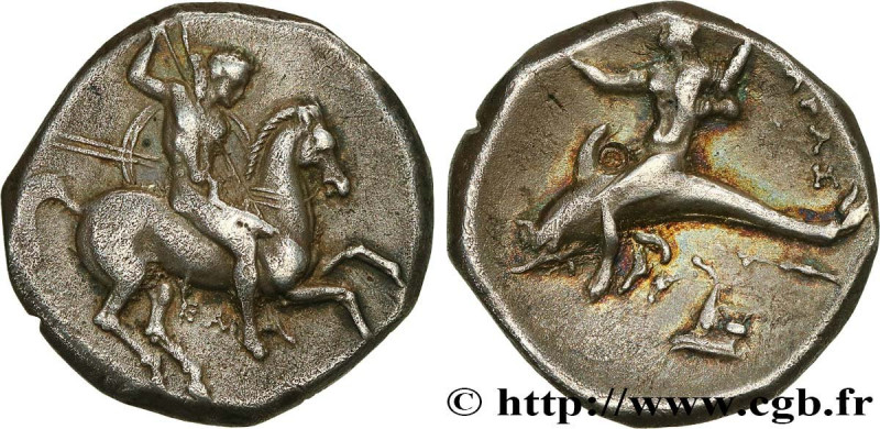 CALABRIA - TARAS
Type : Nomos ou Didrachme 
Date : c. 332-302 AC 
Mint name / To...
