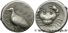 SICILY - AKRAGAS
Type : Tétradrachme 
Date : c. 450 AC. 
Mint name / Town : Agrigente, Sicile 
Metal : silver 
Diameter : 26  mm
Orientation dies : 1 ...