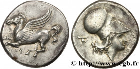 CORINTHIA - CORINTH
Type : Statère 
Date : c. 350 AC. 
Mint name / Town : Corinthe, Corinthie 
Metal : silver 
Diameter : 21,5  mm
Orientation dies : ...