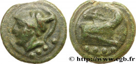 ROMAN REPUBLIC - ANONYMOUS
Type : Triens coulé 
Date : 225-217 AC. 
Mint name / Town : Rome 
Metal : copper 
Diameter : 45  mm
Orientation dies : 12  ...
