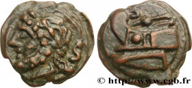 ROMAN REPUBLIC - ANONYMOUS
Type : Semis coulé 
Date : 215-211 AC. 
Mint name / Town : Rome 
Metal : bronze 
Diameter : 34  mm
Orientation dies : 12  h...