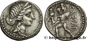 JULIUS CAESAR
Type : Denier 
Date : 47-46 AC. 
Mint name / Town : Afrique 
Metal : silver 
Millesimal fineness : 950  ‰
Diameter : 18,5  mm
Orientatio...