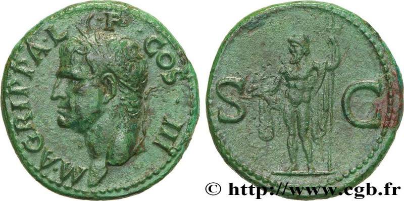 AGRIPPA
Type : As 
Date : 37-41 
Mint name / Town : Rome 
Metal : copper 
Diamet...