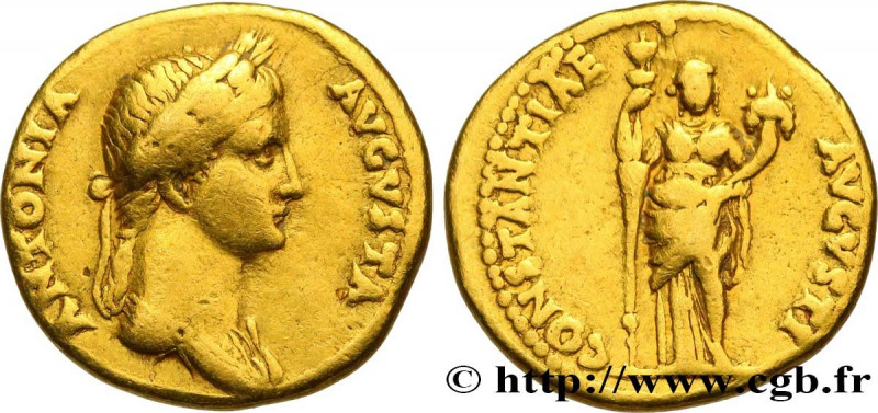 ANTONIA
Type : Aureus, restitution de Claude 
Date : 41-42 
Mint name / Town : L...