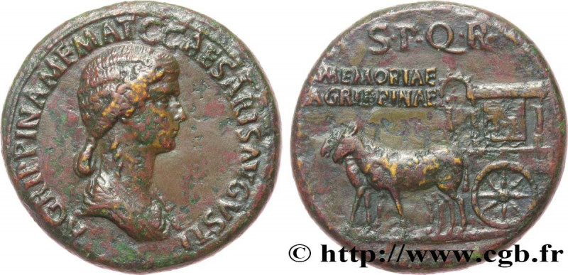AGRIPPINA MAJOR
Type : Sesterce 
Date : 37-41 
Mint name / Town : Rome 
Metal : ...