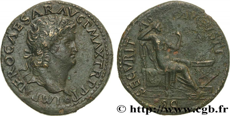 NERO
Type : Dupondius 
Date : 66 
Mint name / Town : Lyon 
Metal : copper 
Diame...
