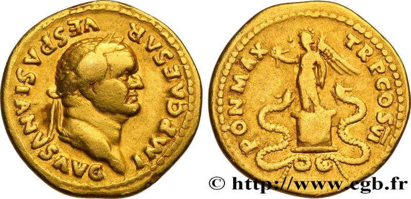 VESPASIAN
Type : Aureus 
Date : 75 
Mint name / Town : Rome 
Metal : gold 
Diame...