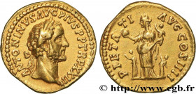 ANTONINUS PIUS
Type : Aureus 
Date : 159-160 
Mint name / Town : Rome 
Metal : gold 
Diameter : 19  mm
Orientation dies : 6  h.
Weight : 7,17  g.
Rari...