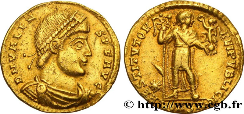 VALENS
Type : Solidus 
Date : 365-366 
Mint name / Town : Arles 
Metal : gold 
D...