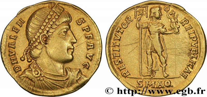 VALENS
Type : Solidus 
Date : octobre 
Date : 367 
Mint name / Town : Aquilée 
M...