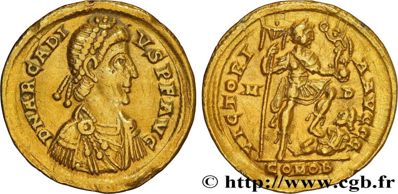 ARCADIUS
Type : Solidus  
Date : 395-402 
Mint name / Town : Milan 
Metal : gold...