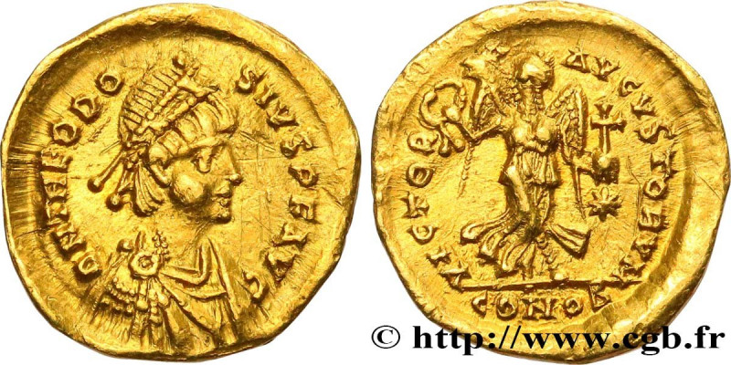 THEODOSIUS II
Type : Tremissis 
Date : c. 430-440 
Mint name / Town : Constantin...