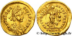 THEODOSIUS II
Type : Tremissis 
Date : c. 430-440 
Mint name / Town : Constantinople 
Metal : gold 
Diameter : 14  mm
Orientation dies : 11  h.
Weight...
