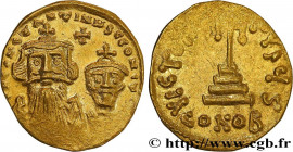 CONSTANS II and CONSTANTINE IV
Type : Solidus 
Date : 654-659 
Mint name / Town : Constantinople 
Metal : gold 
Millesimal fineness : 1.000  ‰
Diamete...