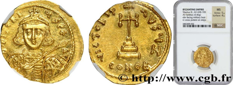 TIBERIUS III APSIMAR
Type : Solidus 
Date : 698-705 
Mint name / Town : Constant...