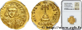 TIBERIUS III APSIMAR
Type : Solidus 
Date : 698-705 
Mint name / Town : Constantinople 
Metal : gold 
Millesimal fineness : 1000  ‰
Diameter : 19,5  m...