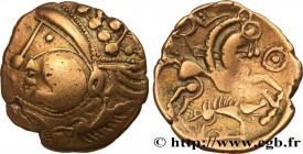 GALLIA - AULERCI EBUROVICES (Area of Évreux)
Type : Hémistatère au sanglier et à l’annelet perlé pointé 
Date : c. 60-50 AC. 
Mint name / Town : Évreu...