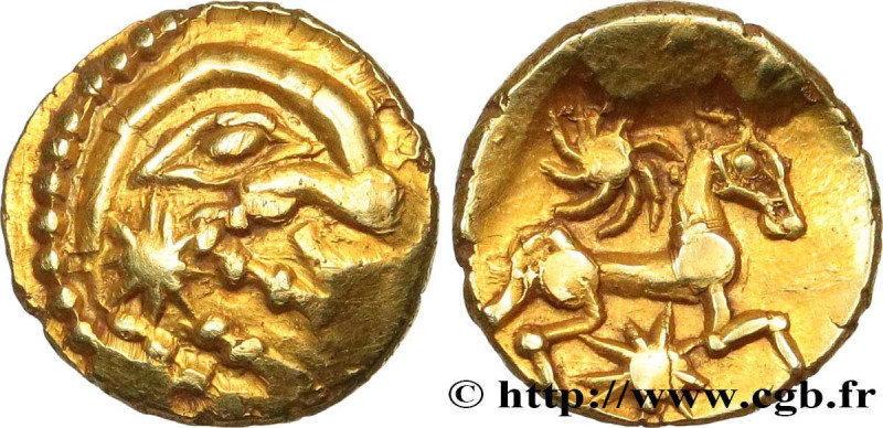 GALLIA BELGICA - BELLOVACI (Area of Beauvais)
Type : Quart de statère d'or à l'a...
