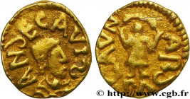 ANDECAVI (Area of Angers)
Type : Triens, monétaire LAVNARDVS 
Date : (VIIe siècle) 
Mint name / Town : Angers (49) 
Metal : gold 
Diameter : 11,5  mm
...