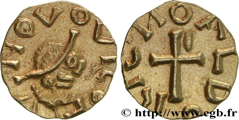CLERMONT-FERRAND - CIVITAS ARVERNORUM
Type : Triens, monétaire RIGNOALDO 
Date :...
