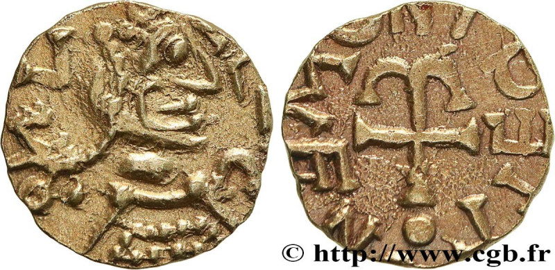 SENLIS (SILVANECTIS) - Oise
Type : Triens à la croix ancrée 
Date : c. 620-640 
...