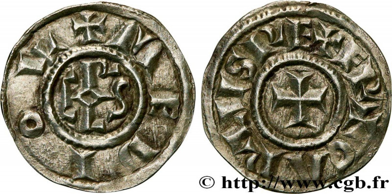 CHARLEMAGNE
Type : Denier 
Date : 781-800 
Date : n.d. 
Mint name / Town : Milan...
