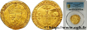 CHARLES VIII
Type : Écu d'or au soleil 
Date : 11/09/1483 
Date : n.d. 
Mint name / Town : Toulouse 
Metal : gold 
Millesimal fineness : 963  ‰
Diamet...