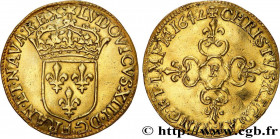 LOUIS XIII
Type : Écu d'or au soleil, 1er type 
Date : 1642 
Mint name / Town : Rouen 
Quantity minted : 35200 
Metal : gold 
Millesimal fineness : 95...