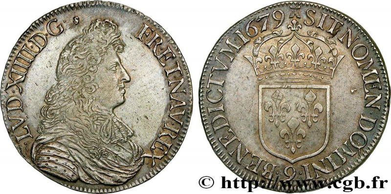 LOUIS XIV "THE SUN KING"
Type : Écu à la cravate, 1er type, 1er buste spécial de...