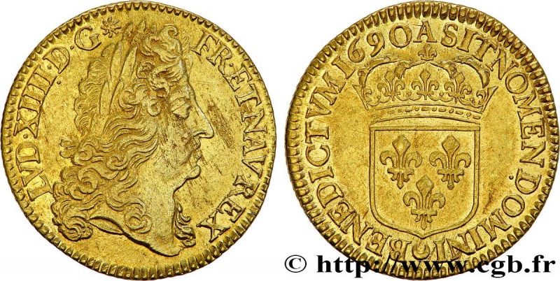 LOUIS XIV "THE SUN KING"
Type : Double louis d'or à l'écu à la tranche cordonnée...