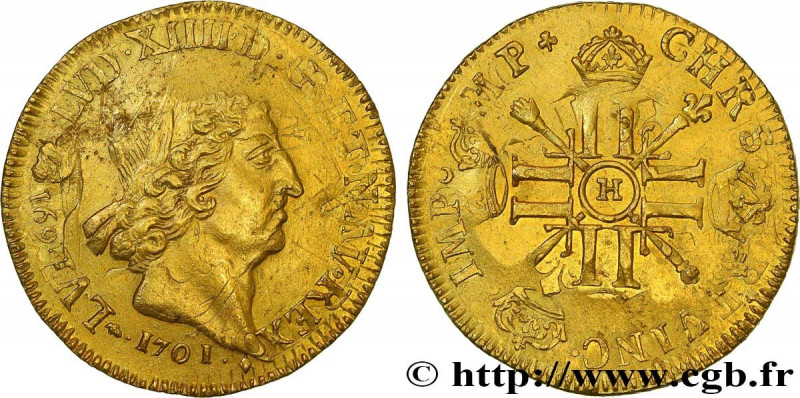 LOUIS XIV "THE SUN KING"
Type : Double louis d'or aux huit L et insignes 
Date :...