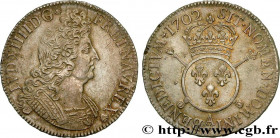 LOUIS XIV "THE SUN KING"
Type : Écu aux insignes 
Date : 1702 
Mint name / Town : Paris 
Quantity minted : 91800 
Metal : silver 
Millesimal fineness ...