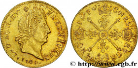 LOUIS XIV "THE SUN KING"
Type : Louis aux insignes 
Date : 1705 
Mint name / Town : Aix-en-Provence 
Metal : gold 
Millesimal fineness : 917  ‰
Diamet...
