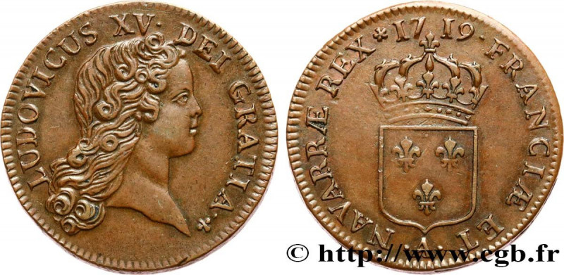 LOUIS XV THE BELOVED
Type : Sol au buste enfantin 
Date : 1719 
Mint name / Town...