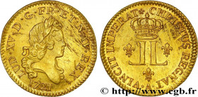 LOUIS XV THE BELOVED
Type : Louis d'or aux deux L 
Date : 1721 
Mint name / Town : Paris 
Quantity minted : 927239 
Metal : gold 
Millesimal fineness ...