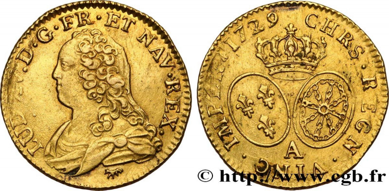LOUIS XV THE BELOVED
Type : Louis d'or dit “aux lunettes” 
Date : 1729 
Mint nam...