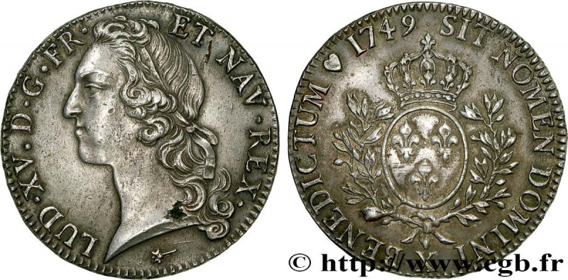 LOUIS XV THE BELOVED
Type : Écu dit “au bandeau” 
Date : 1749 
Mint name / Town ...