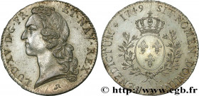 LOUIS XV THE BELOVED
Type : Écu dit “au bandeau” 
Date : 1749 
Mint name / Town : Rouen 
Quantity minted : 25370 
Metal : silver 
Millesimal fineness ...