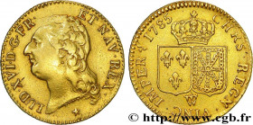 LOUIS XVI
Type : Louis d'or dit "aux écus accolés" 
Date : 1785 
Mint name / Town : Lille 
Quantity minted : 1110 
Metal : gold 
Millesimal fineness :...