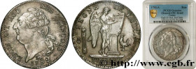 LOUIS XVI
Type : Écu dit "au génie", type FRANÇOIS 
Date : 1792 
Mint name / Town : Paris 
Metal : silver 
Millesimal fineness : 917  ‰
Diameter : 39,...