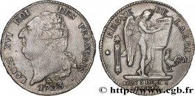 LOUIS XVI
Type : Écu dit "au génie", type FRANÇOIS 
Date : 1793 
Mint name / Town : Toulouse 
Quantity minted : 89000 
Metal : silver 
Millesimal fine...