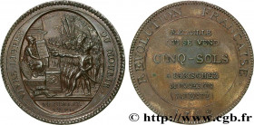 REVOLUTION COINAGE / CONFIANCE (MONNAIES DE…)
Type : Monneron de 5 sols au serment (An IV), 3e type 
Date : 1792 
Mint name / Town : Birmingham, Soho ...