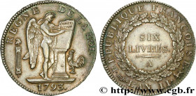 THE CONVENTION
Type : Six livres dit "au génie" 
Date : 1793 
Mint name / Town : Paris 
Metal : silver 
Millesimal fineness : 917  ‰
Diameter : 38,5  ...
