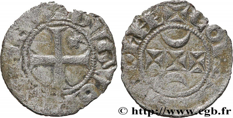 ANGOUMOIS - COUNTY OF ANGOULÊME - HUGH XIII CALLED "THE BROWN"
Type : Denier 
Da...