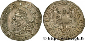 TOWN OF BESANCON - COINAGE STRUCK IN THE NAME OF CHARLES V
Type : Demi-daldre 
Date : 1642 
Mint name / Town : Besançon 
Metal : billon 
Millesimal fi...