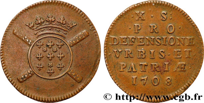 FLANDERS - SIEGE OF LILLE
Type : Dix sols, monnaie obsidionale 
Date : 1708 
Min...